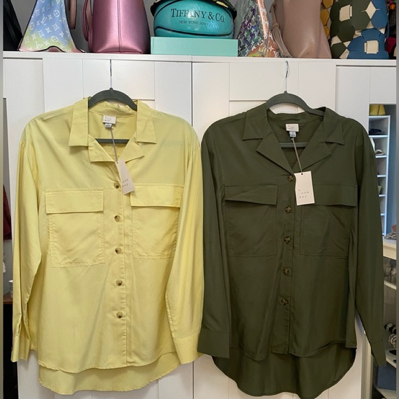 FIRM! NEW! Sz MED Bundle A New Day Button Front Collar Dress Shirts - Picture 1 of 3